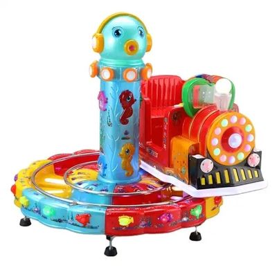 Amusement Park Arcade Carousel Kiddie Ride With Rail Trackless Train