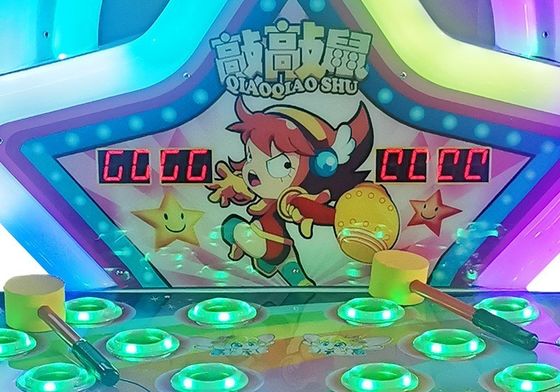 2 Players Hitting Hammer Arcade Machine Whack A Mole Hit Jump Mouse Amusement Machine Distributors