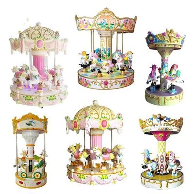 ODM Coin Operated Carousel Ride Amusement Park Horse Carousel Kiddie Ride