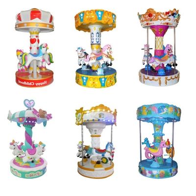 3 Seats Fun Carousel Kiddie Ride Amusement Doll Machine Customized