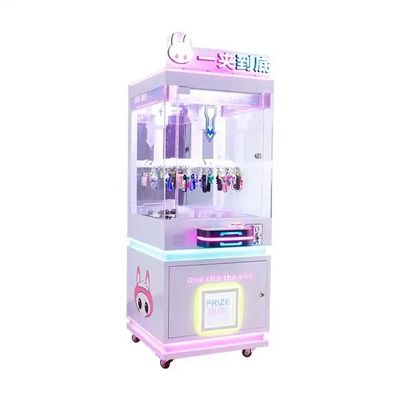 Metal Acrylic Plastic Coin Operated Lucky Wheel Gift Claw Game Machine for Your Store