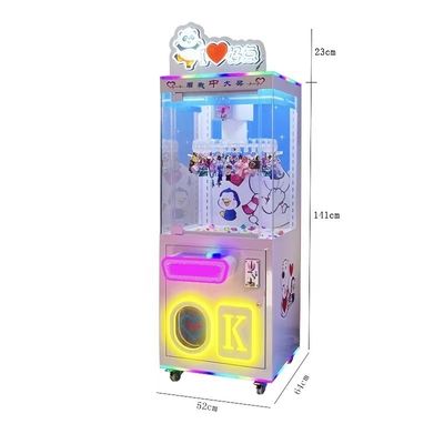 Metal Acrylic Plastic Coin Operated Lucky Wheel Gift Claw Game Machine for Your Store