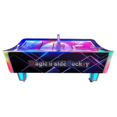 Plastic Coin Operated Curved Arcade Air Hockey Table machine Video Games Simulator