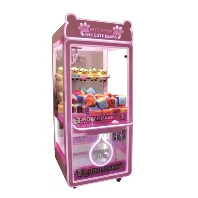 110V/220V Voltage Crane Plush Toy Doll Claw Stuffed Toy Game Machine with Cash Acceptor