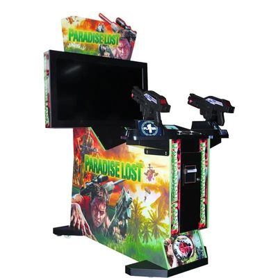 US PLUG 42" Paradise Lost Kids Pusher Arcade Shooting Gun Game Machine with Plug Type