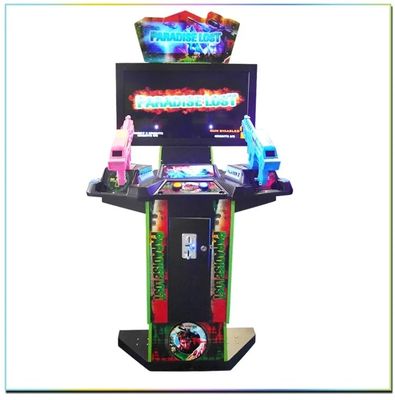 US PLUG 42" Paradise Lost Kids Pusher Arcade Shooting Gun Game Machine with Plug Type