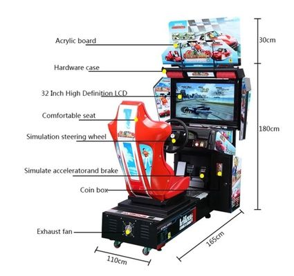 Customized Metal acrylic plastic Racing Simulator Rig for 3D Car Racing Game Machine