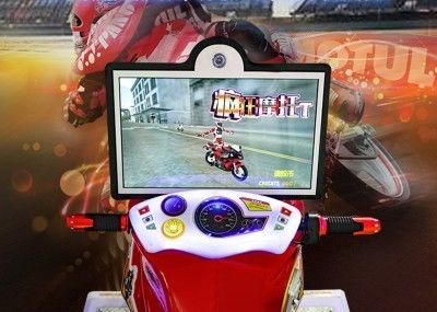 Electric Motorcycle Super Motor Video Game Machine with Swing at Amusement Game Center