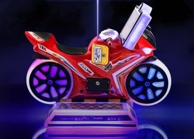 Electric Motorcycle Super Motor Video Game Machine with Swing at Amusement Game Center