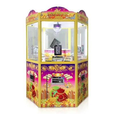 6 Player Mini Coin Pusher Arcade Game Machine Wheel Fortune Bonus