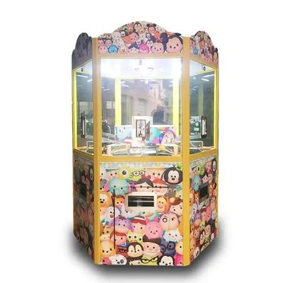 6 Player Mini Coin Pusher Arcade Game Machine Wheel Fortune Bonus