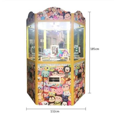 6 Player Mini Coin Pusher Arcade Game Machine Wheel Fortune Bonus