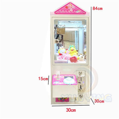 1 Player Mini Claw Crane Machine with Metal Acrylic Plastic and Bill Acceptor