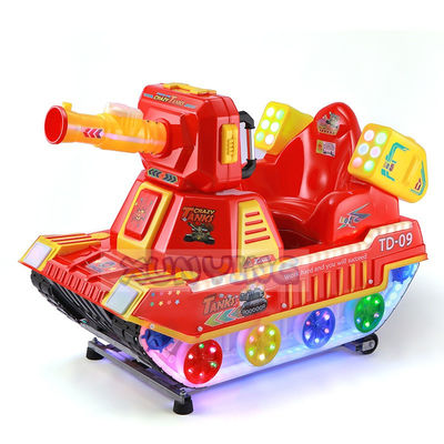 Interactive Kiddie Amusement Rides Happy Train Crazy Tank With Bubble Gun