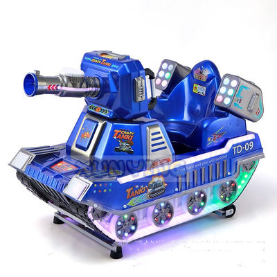 Interactive Kiddie Amusement Rides Happy Train Crazy Tank With Bubble Gun