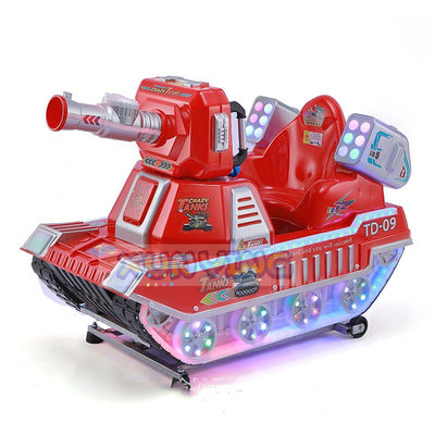 Interactive Kiddie Amusement Rides Happy Train Crazy Tank With Bubble Gun