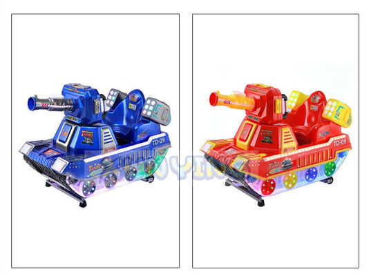 Interactive Kiddie Amusement Rides Happy Train Crazy Tank With Bubble Gun