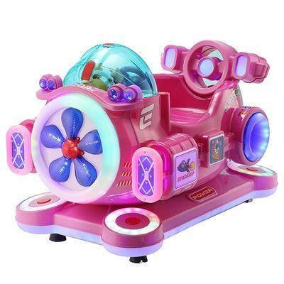 Metal Acrylic Airplane Electric Coin Operated Kiddie Ride For Amusement Park