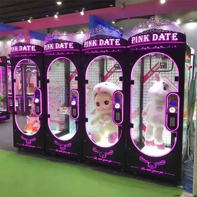 Jumbo Arcade Claw Crane Toy Vending Doll Catching Machine Pink Date for Kids Stacker