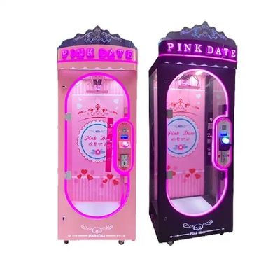 50KG Customized Black Pink Date Arcade Coin Operated Games Claw Machine Prize Cutting