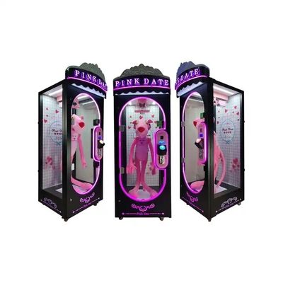 50KG Customized Black Pink Date Arcade Coin Operated Games Claw Machine Prize Cutting