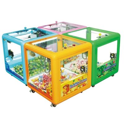 Mini Rubik Cube Crane Machine Coin Operated Toy Crane Game with US Plug