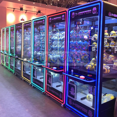 Amusement Game Center Doll Claw Machine Bill Operation Crane Machine with Bill Acceptor
