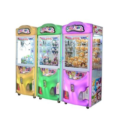 Metal Acrylic Plastic 60KG Capacity Coin Operated Claw Crane Vending Machine for Kids