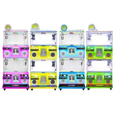4 Player Coin Operated Toy Grabber Crane Machine within Custom Game Center 2 Layers