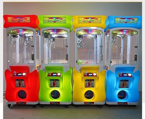 W45*D55*H134cm Black Coin Operated Super Box Mini Crane Claw Machine for Mall Arcade