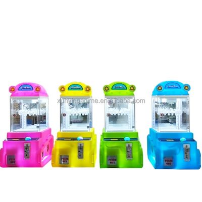 Small Dolls Vending Mini Toy Claw Machine 30KG Metal Acrylic Coin Operated Arcade Games