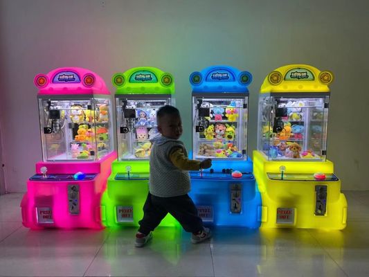 Small Dolls Vending Mini Toy Claw Machine 30KG Metal Acrylic Coin Operated Arcade Games