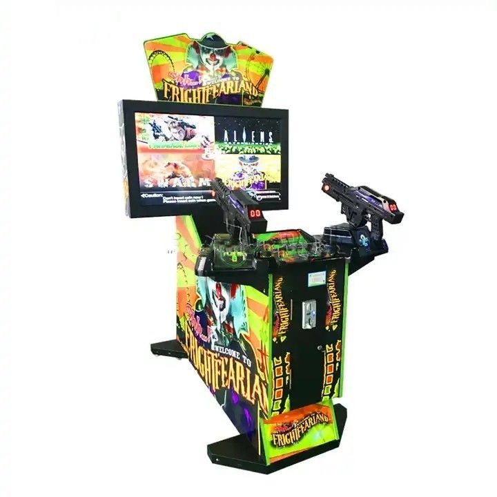 US PLUG 42" Paradise Lost Kids Pusher Arcade Shooting Gun Game Machine with Plug Type