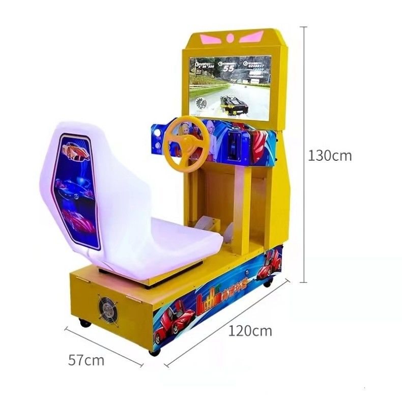 Mini Racing Game Machine Portable Car Driving Simulator for Kids Age 3 Years 50KG