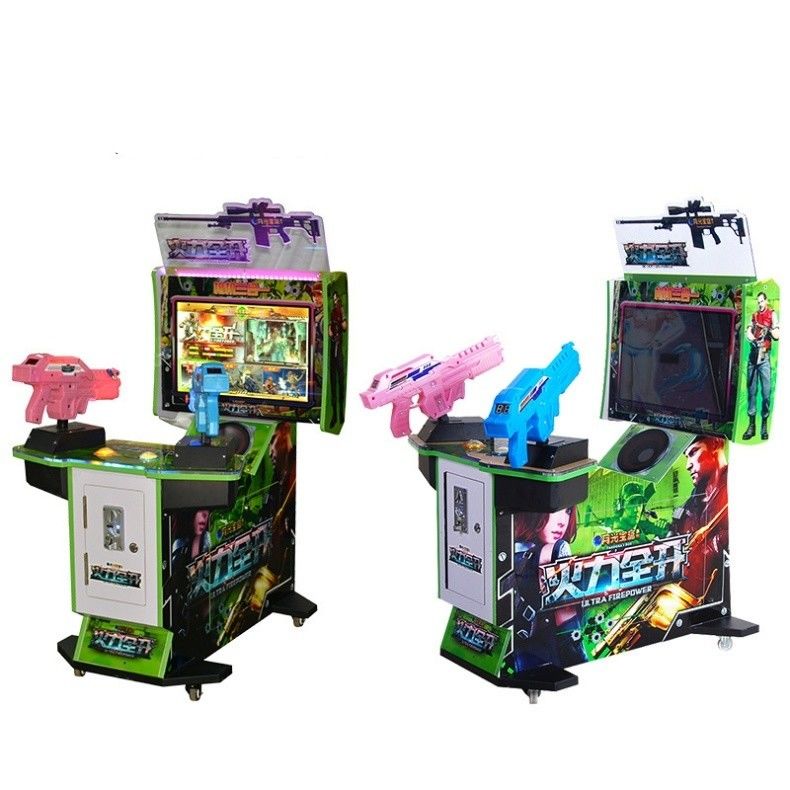 Coin Pusher Three in One Shooting Machine 42" Ultra FirePower Shooting Simulator Arcade Machine